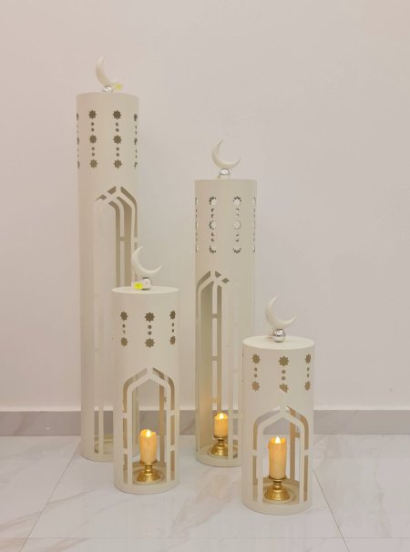 فانوس بيج دائري cnc معدني مفرغ حجم 4